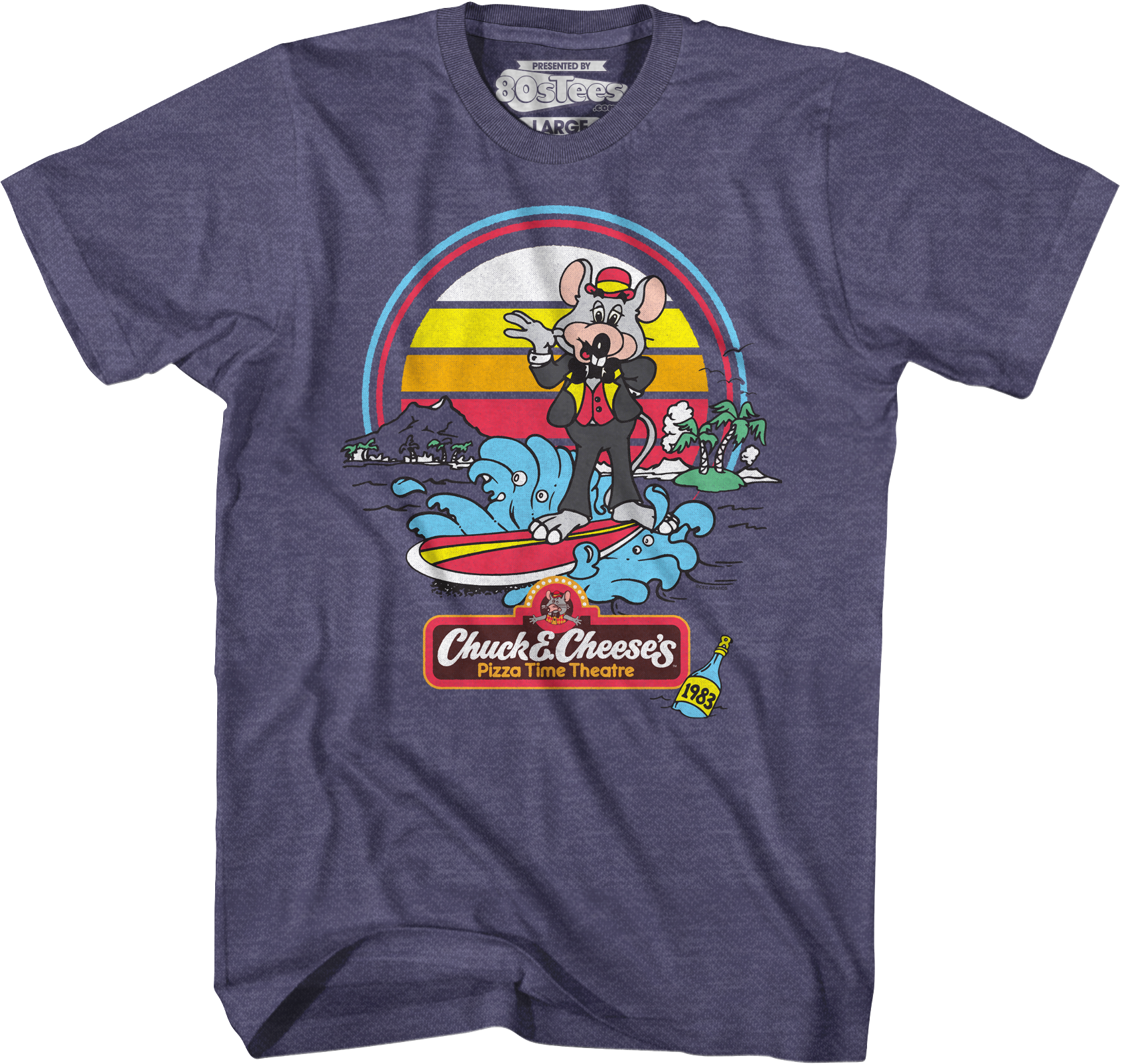 Surfing Chuck E. Cheese T-Shirt Hoodie, Sweatshirt | CiraTrend.com (Image 1)