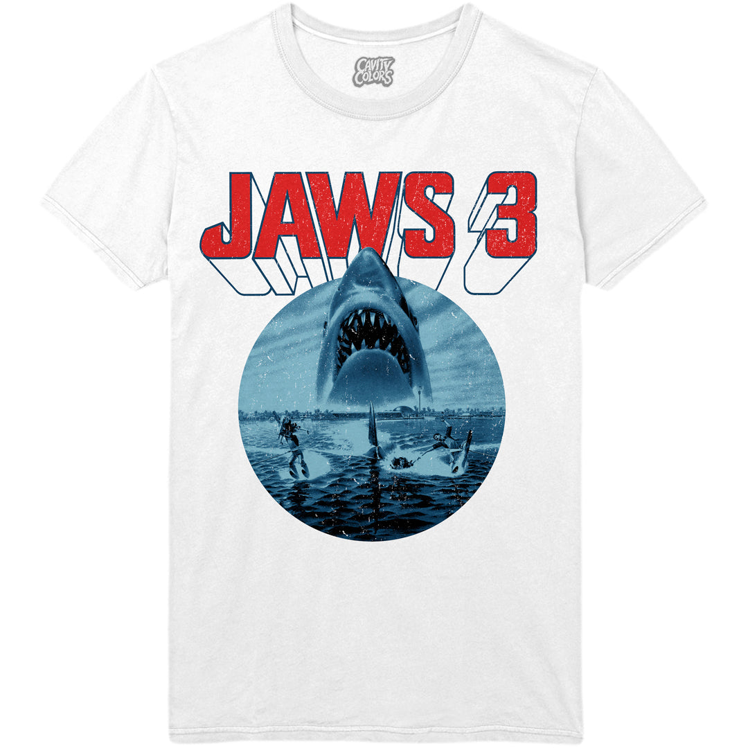 JAWS 3: RETRO HORROR - T-SHIRT (WHITE) Hoodie, Sweatshirt | CiraTrend.com (Image 1)