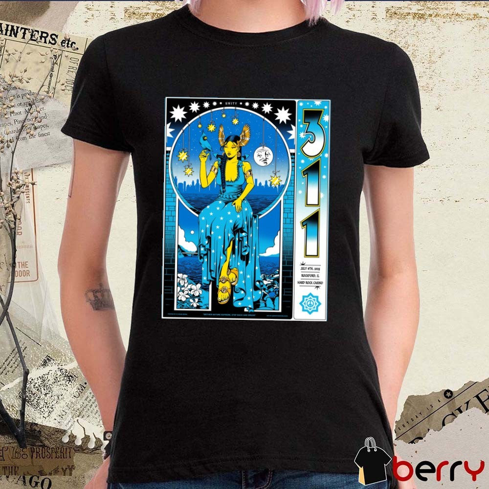 The 311 Band Concert July 6th 2025 Rockford IL Hard Rock Casino Poster t-shirt