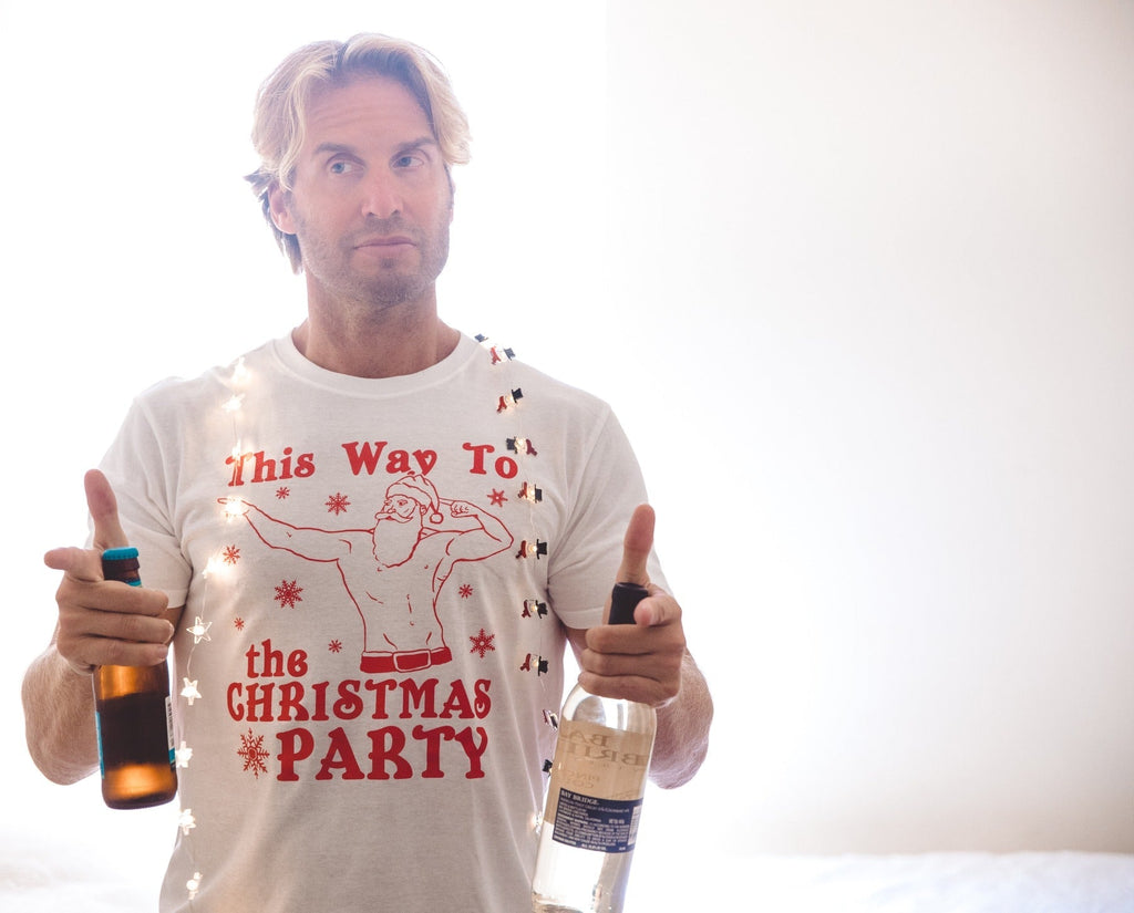 This Way To The Christmas Party Men's T Shirt Hoodie, Sweatshirt | CiraTrend.com (Image 2)