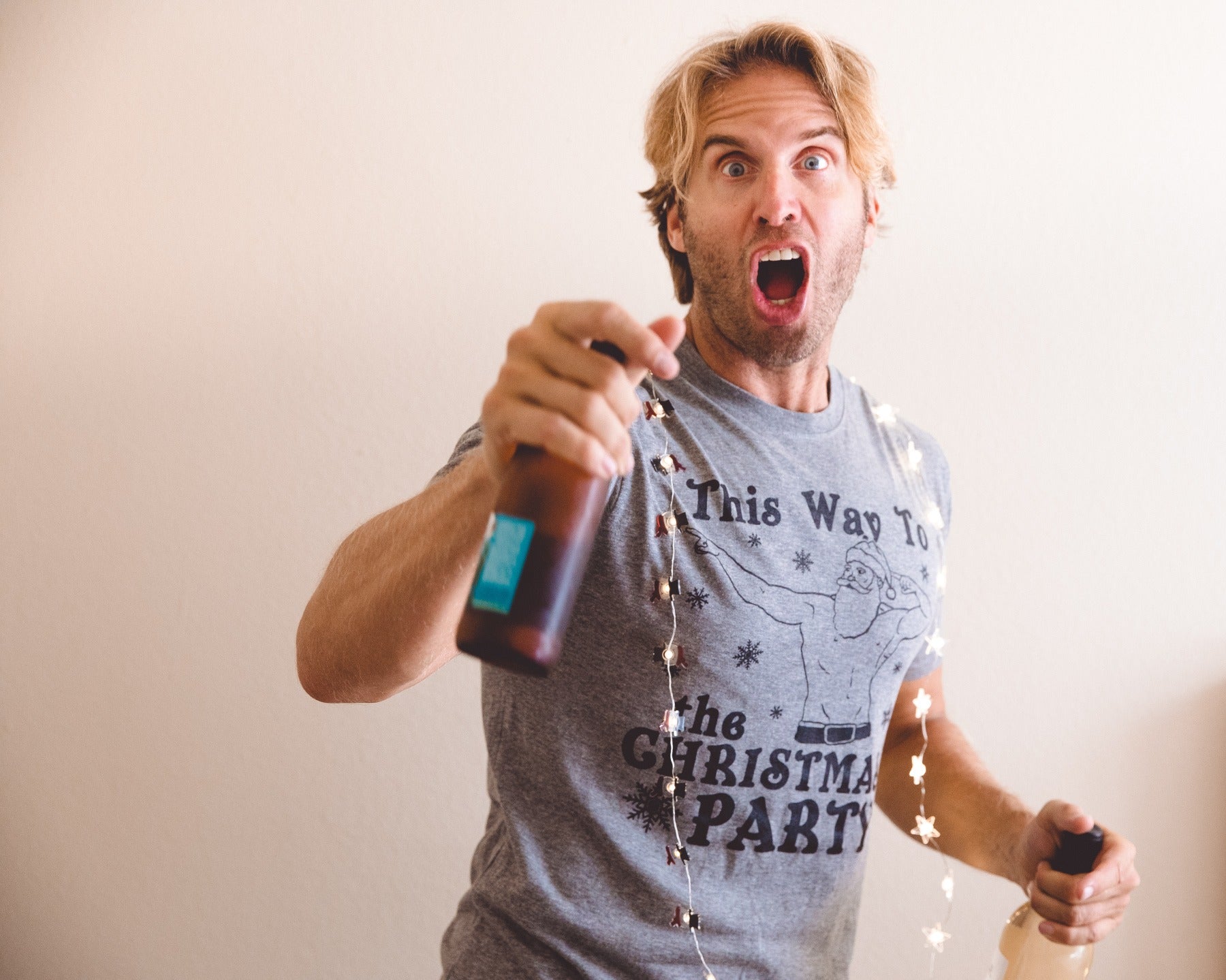 This Way To The Christmas Party Men's T Shirt Hoodie, Sweatshirt | CiraTrend.com (Image 3)