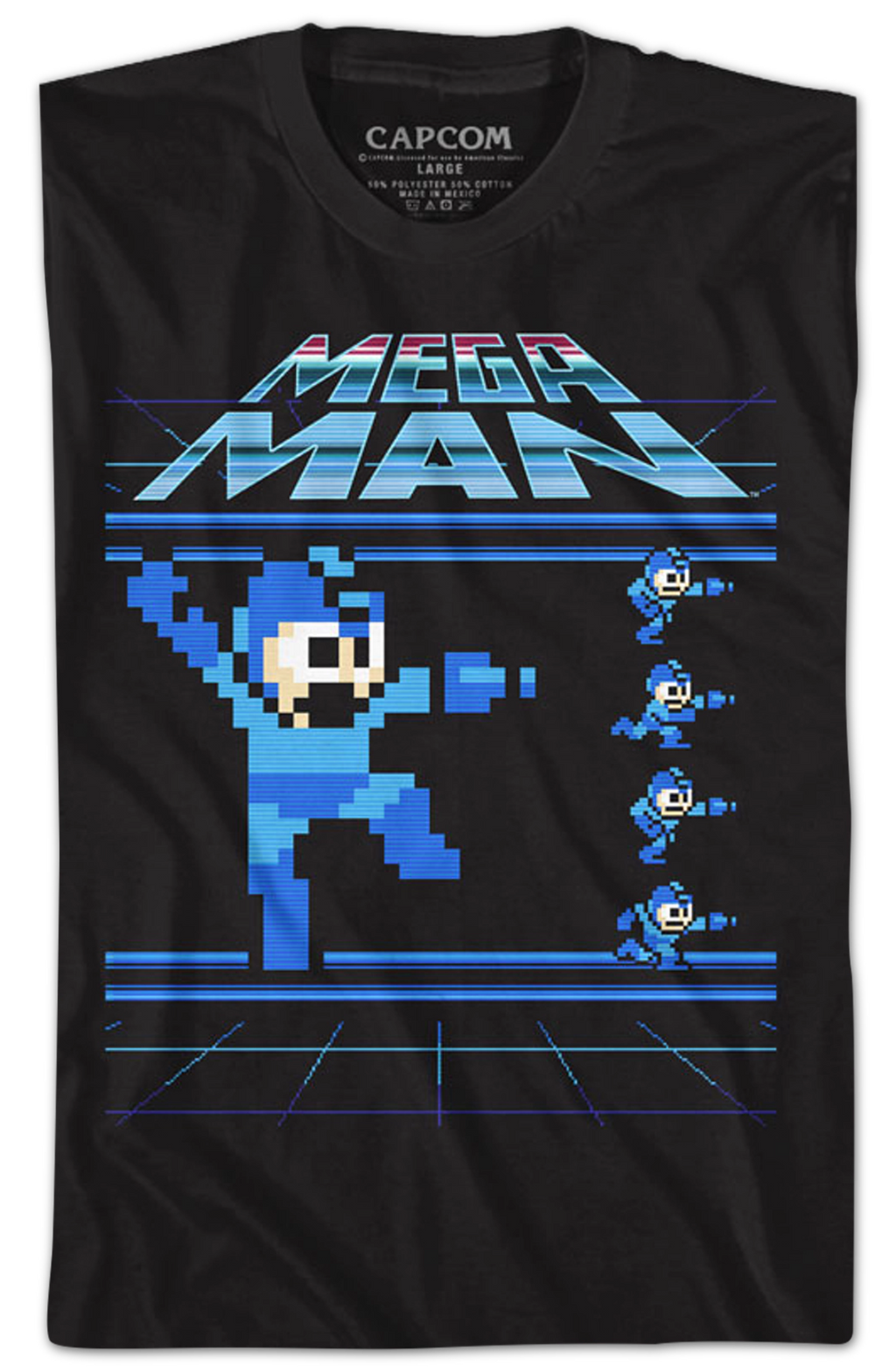 Jumping and Running Mega Man T-Shirt Hoodie, Sweatshirt | CiraTrend.com (Image 2)