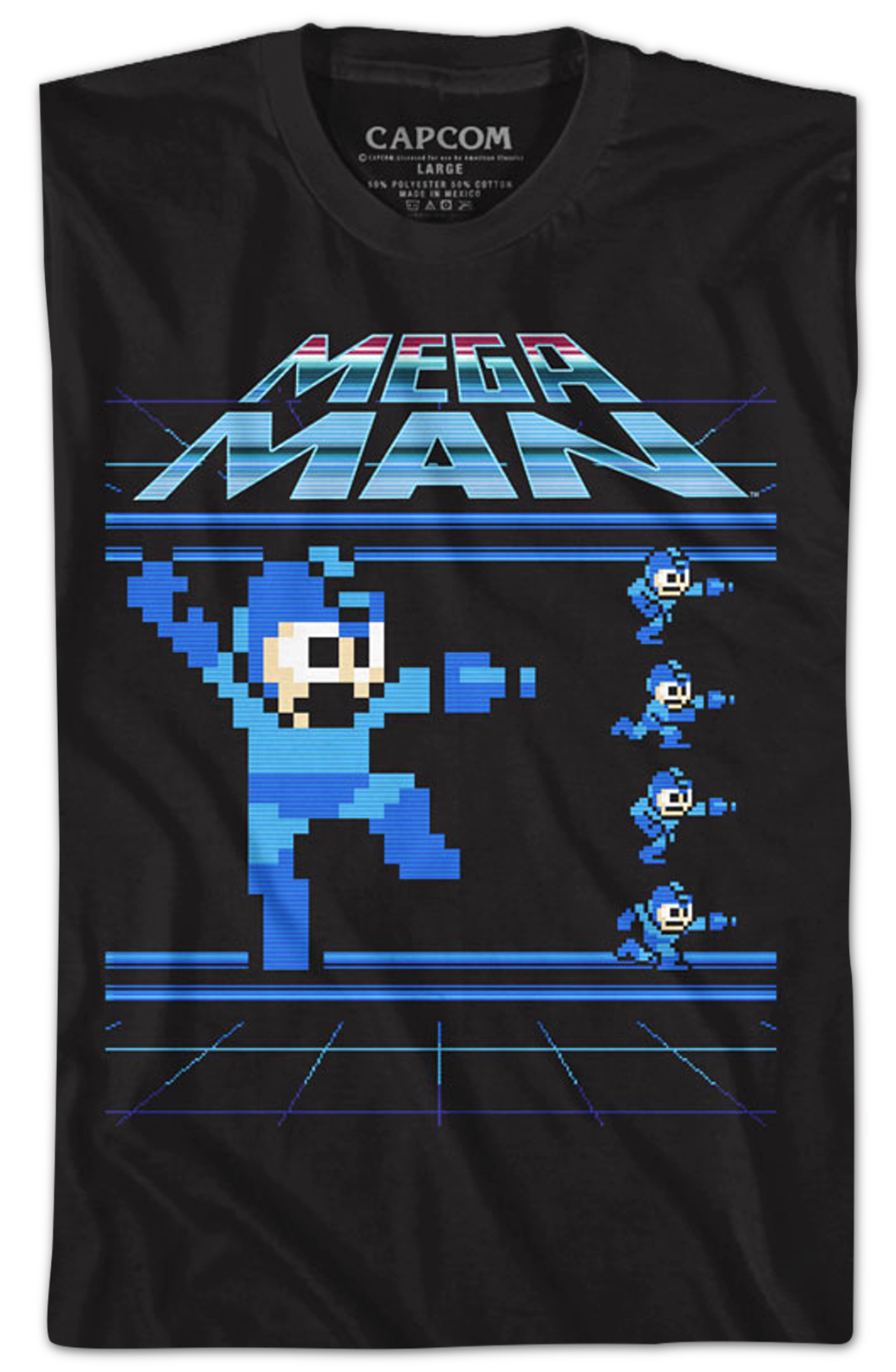 Jumping and Running Mega Man T-Shirt Hoodie, Sweatshirt | CiraTrend.com (Image 2)