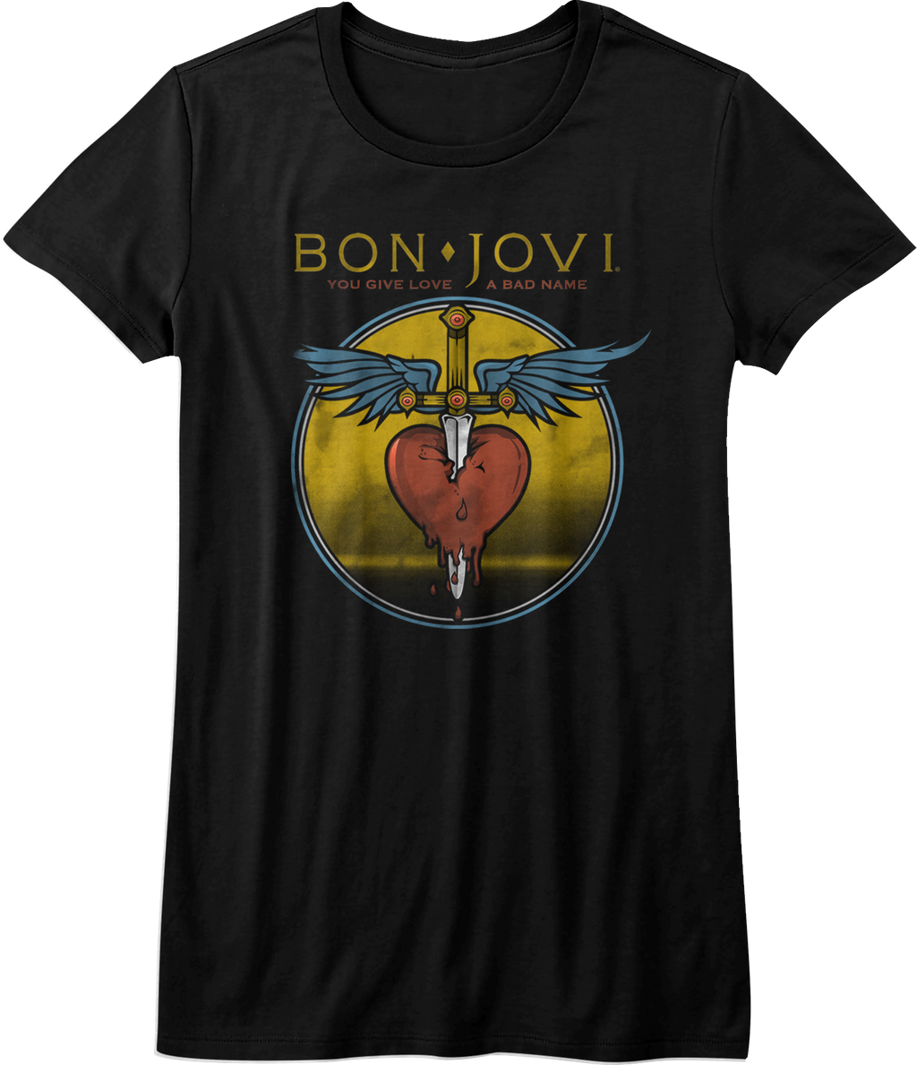 Ladies Bon Jovi You Give Love A Bad Name Shirt Hoodie, Sweatshirt | CiraTrend.com (Image 1)