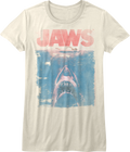 Womens Distressed Movie Poster Jaws Shirt Hoodie, Sweatshirt | CiraTrend.com (Image 1)
