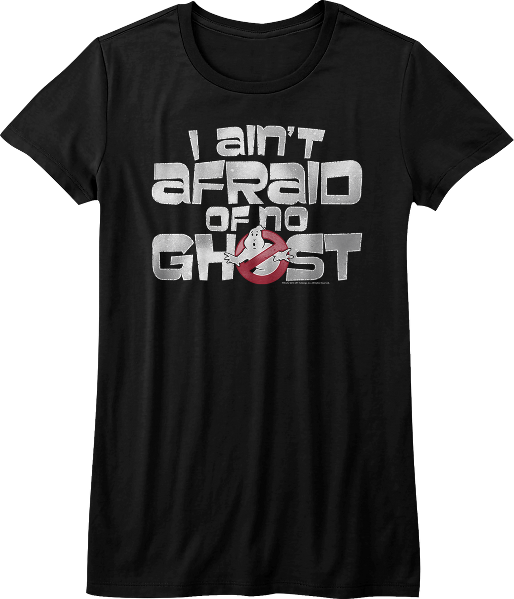 Ladies Ghostbusters I Ain't Afraid Of No Ghost Shirt Hoodie, Sweatshirt | CiraTrend.com (Image 1)