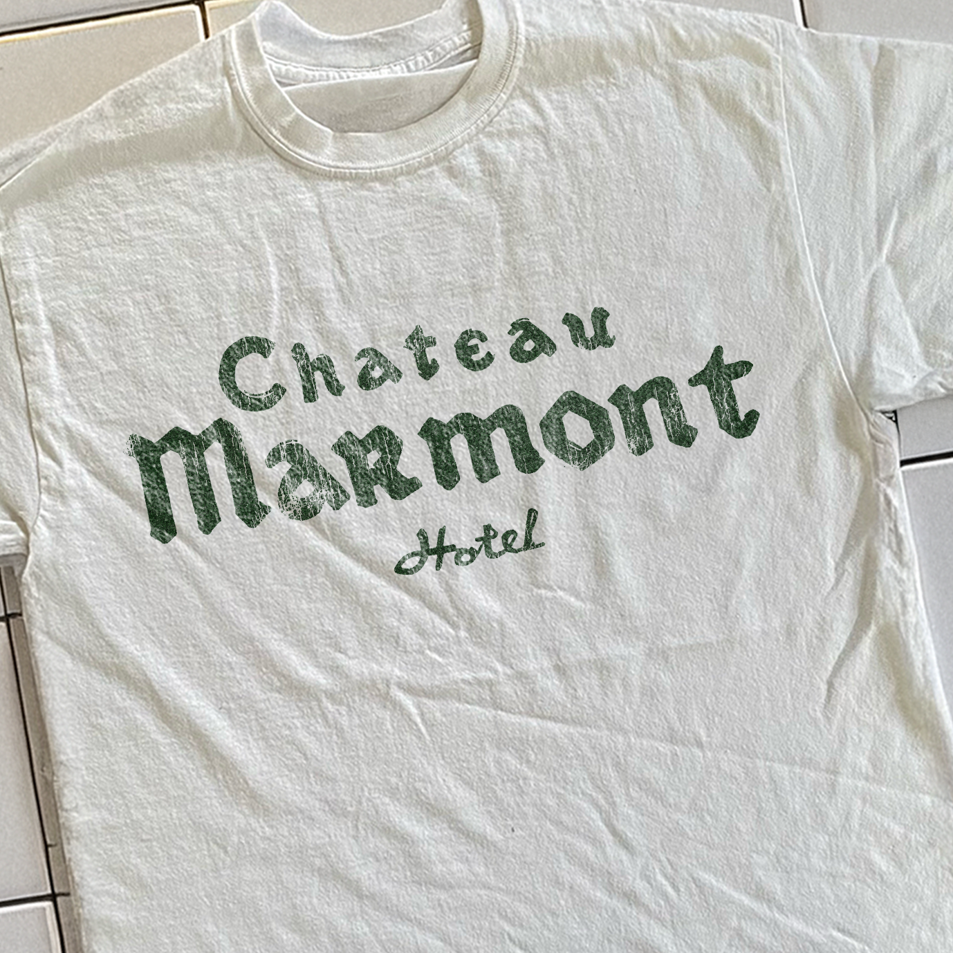 90s CHATEAU MARMONT RARE WASHED WHITE T-SHIRT