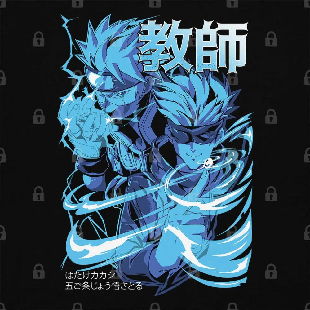 Kakashi and Gojo Sensei T-Shirt Hoodie, Sweatshirt | CiraTrend.com (Image 1)