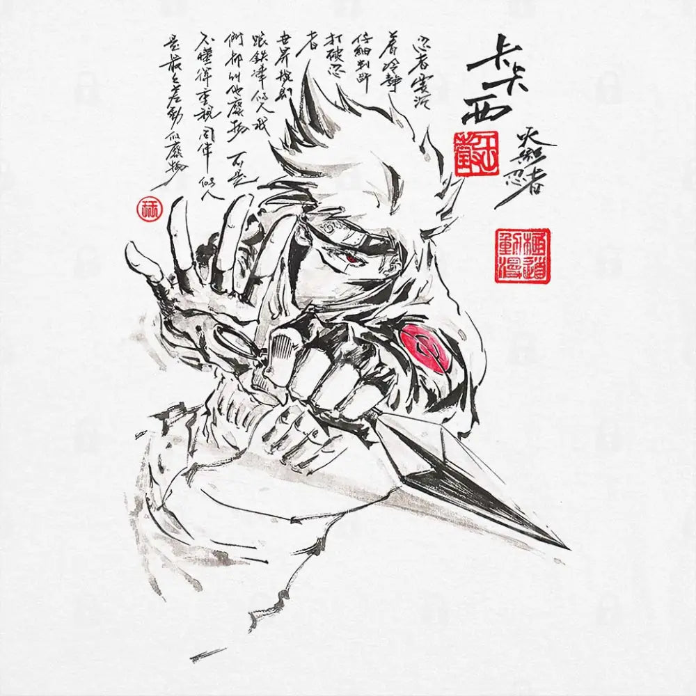 Kakashi Sumi-e T-Shirt Hoodie, Sweatshirt | CiraTrend.com (Image 1)