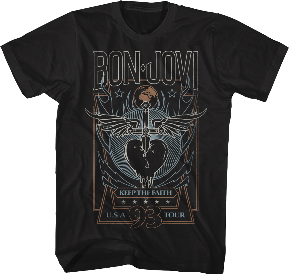 Keep The Faith Tour Bon Jovi T-Shirt Hoodie, Sweatshirt | CiraTrend.com (Image 1)
