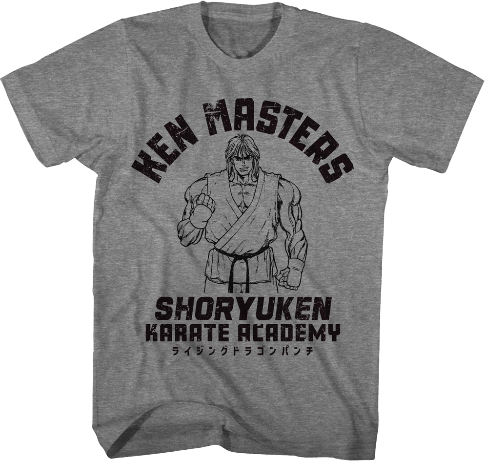 Ken Masters Shoryuken Karate Academy Street Fighter T-Shirt Hoodie, Sweatshirt | CiraTrend.com (Image 1)