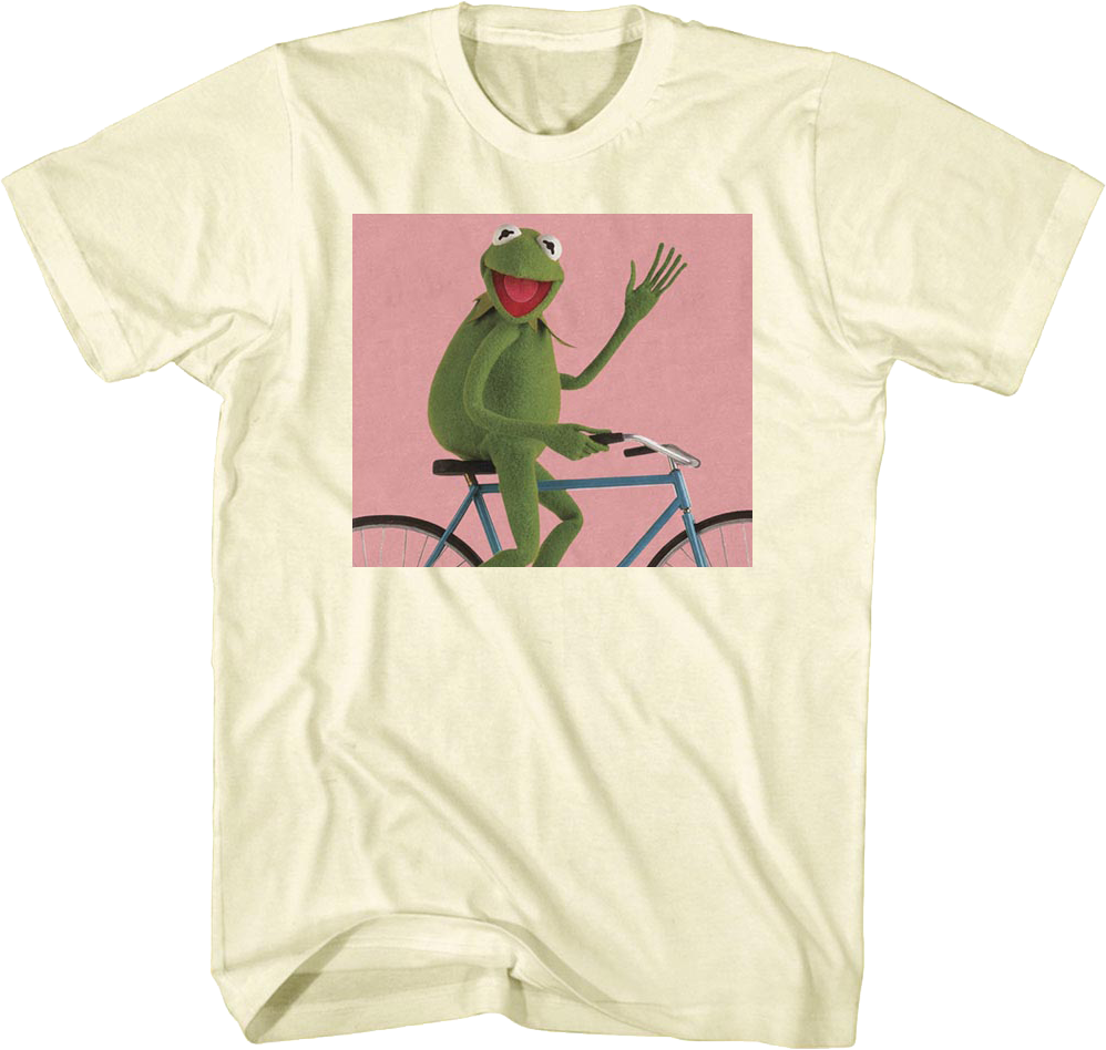 Kermit The Frog Bicycle Muppets T-Shirt Hoodie, Sweatshirt | CiraTrend.com (Image 1)
