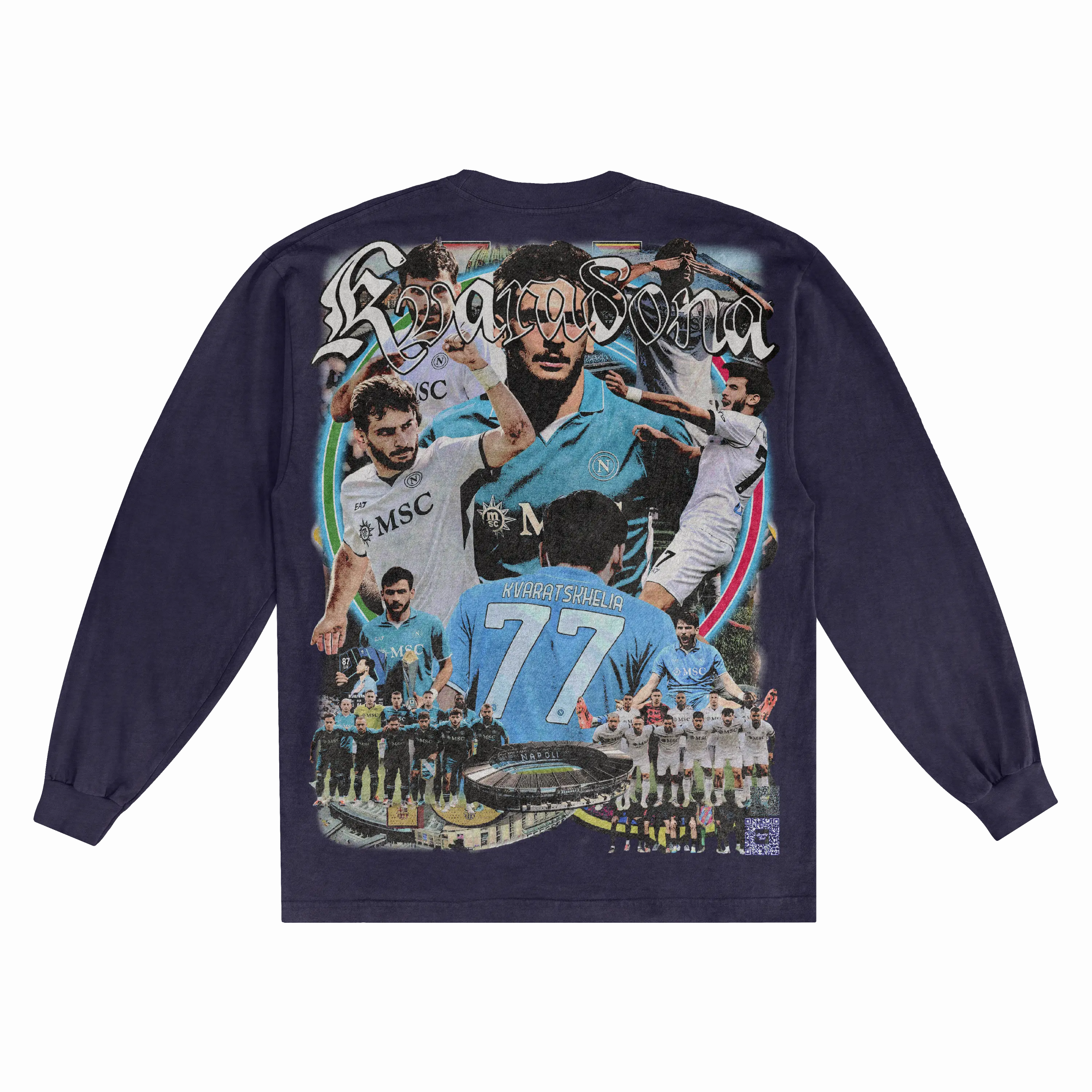 Khvicha Kvaratskhelia Napoli Long Sleeved Tee Style004 Hoodie, Sweatshirt | CiraTrend.com (Image 2)