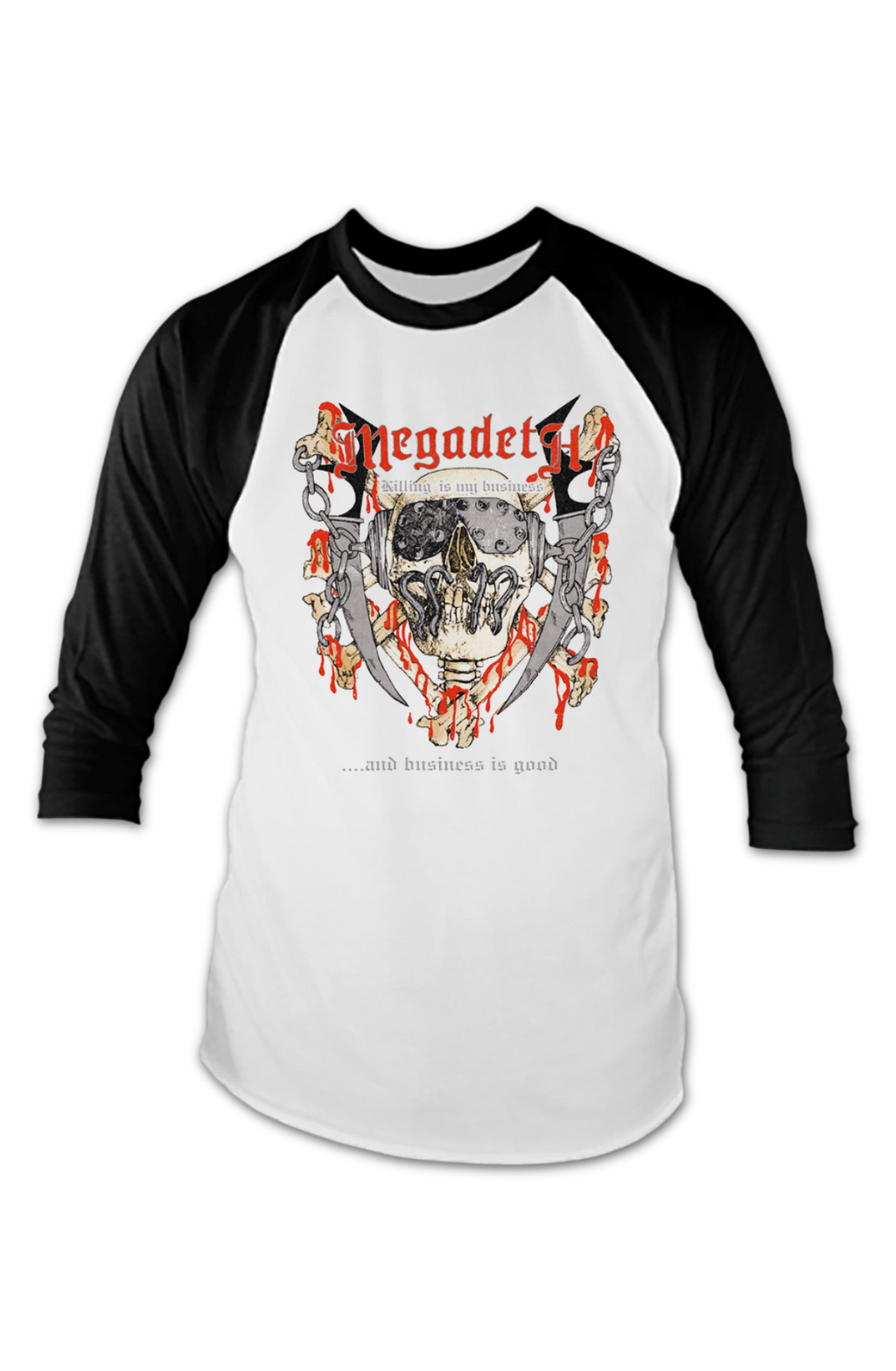Killing Is My Business Megadeth Raglan Baseball Shirt Hoodie, Sweatshirt | CiraTrend.com (Image 2)