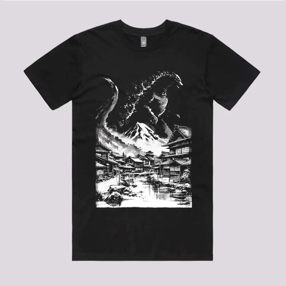 King Kaiju in Japanese Village T-Shirt Hoodie, Sweatshirt | CiraTrend.com (Image 4)