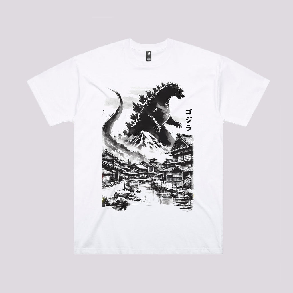 King Kaiju in Japanese Village Oversized T-Shirt Hoodie, Sweatshirt | CiraTrend.com (Image 2)