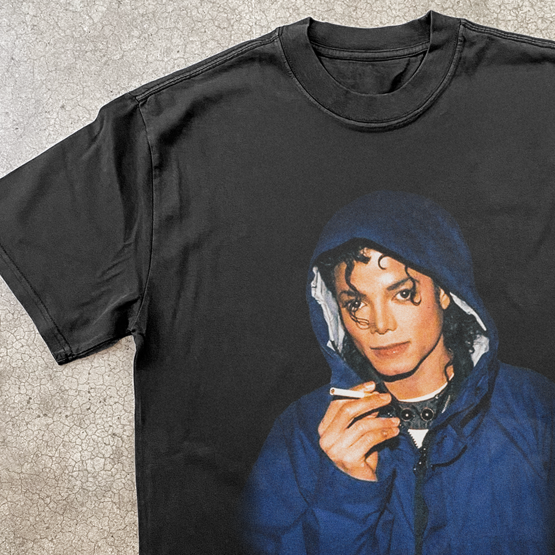 1988 MJ 'HOOD SMOKE' FADED BLACK TEE Hoodie, Sweatshirt | CiraTrend.com (Image 2)