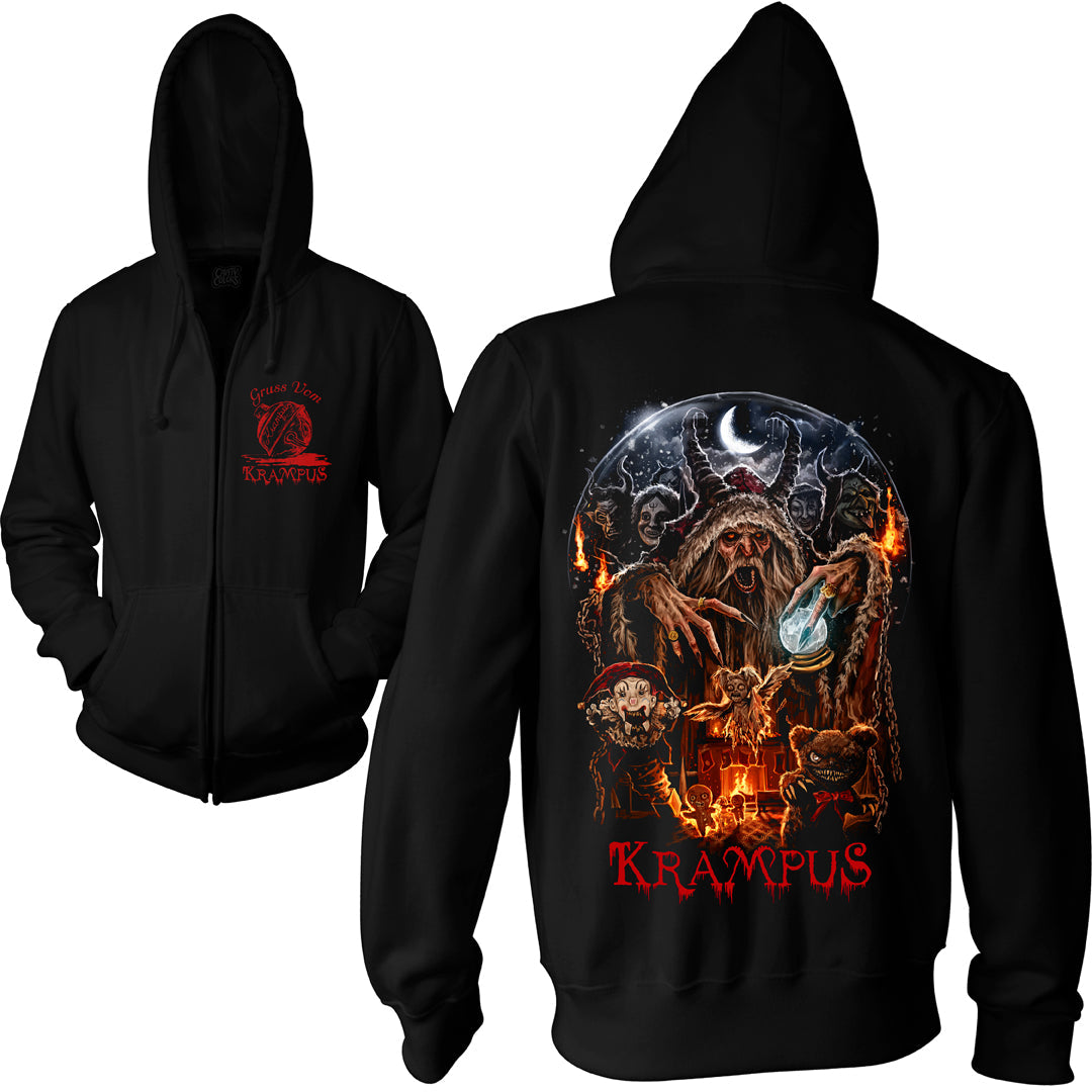 KRAMPUS: SHADOW OF SAINT NICHOLAS - ZIP UP HOODIE T-Shirts, Sweatshirt | CiraTrend.com (Image 1)