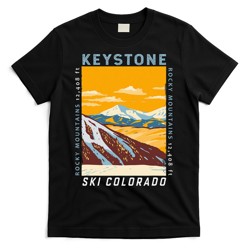 Keystone Ski Area Colorado Distressed Vintage T-Shirt