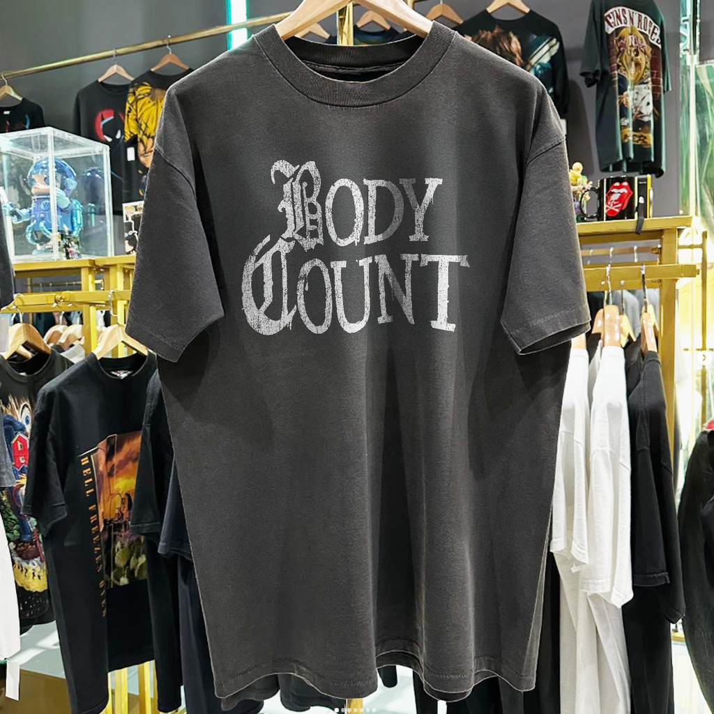 90s BODYCOUNT 'COP KILLER' RARE WASHED BLACK T-SHIRT