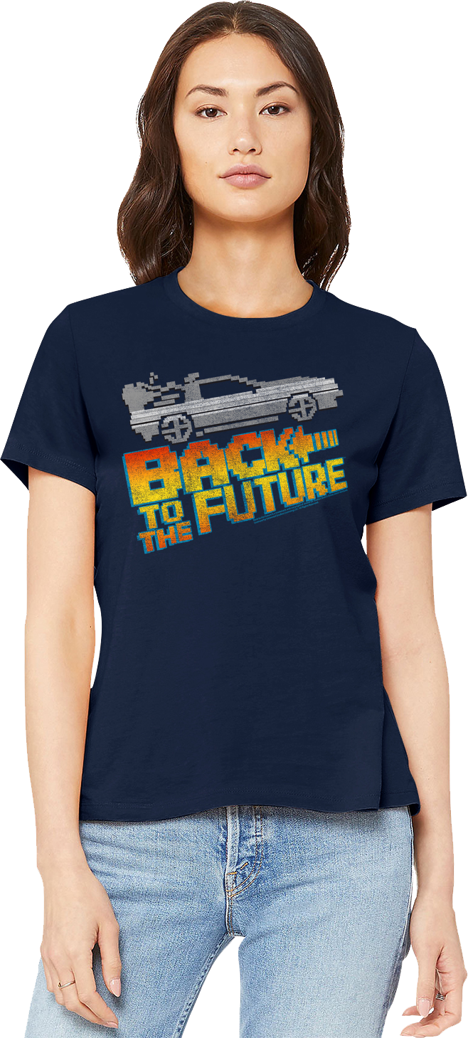 Ladies 8-Bit Back To The Future Shirt Hoodie, Sweatshirt | CiraTrend.com (Image 1)