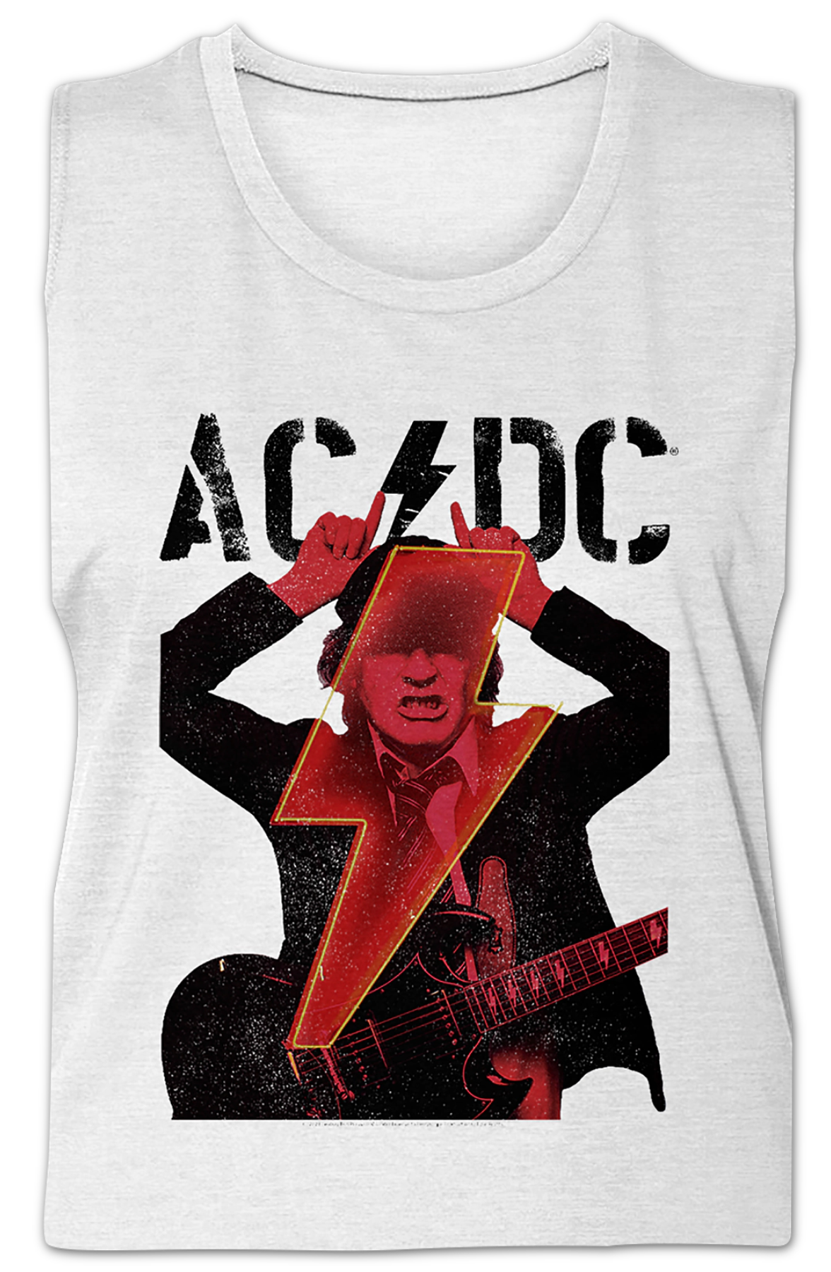 Ladies Angus Young Devil Horns ACDC Sleeveless Crewneck Shirt Hoodie, Sweatshirt | CiraTrend.com (Image 2)