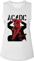 Ladies Angus Young Devil Horns ACDC Sleeveless Crewneck Shirt Hoodie, Sweatshirt | CiraTrend.com (Image 1)
