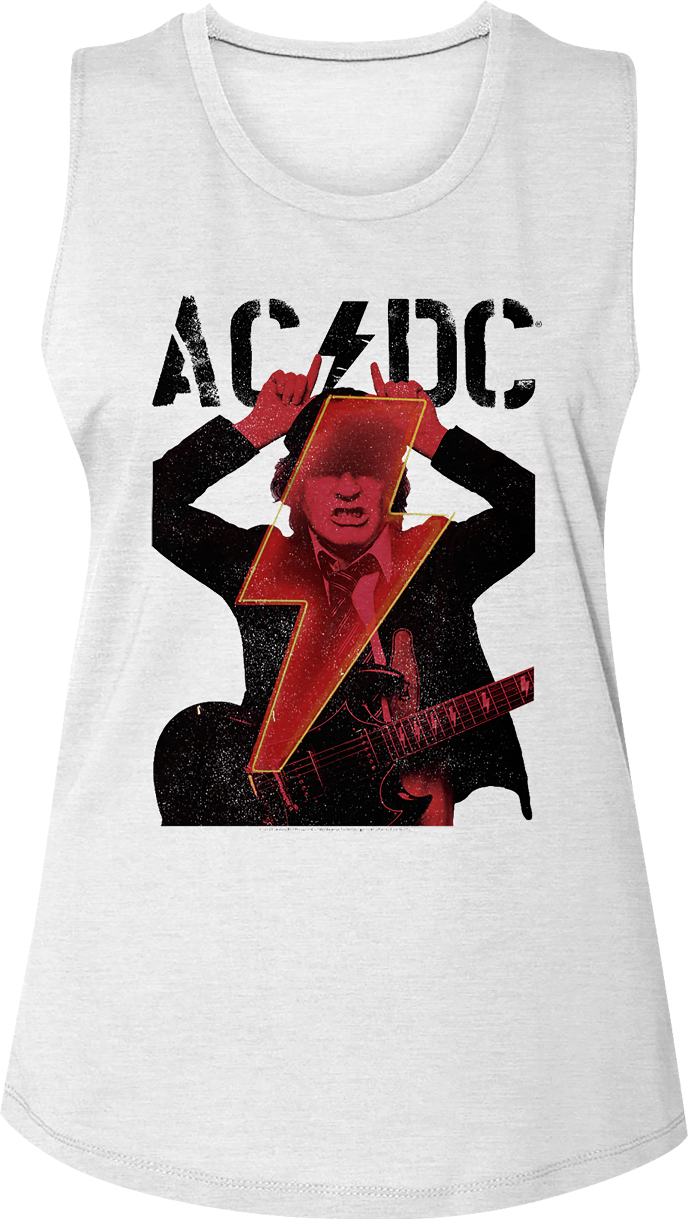 Ladies Angus Young Devil Horns ACDC Sleeveless Crewneck Shirt Hoodie, Sweatshirt | CiraTrend.com (Image 1)