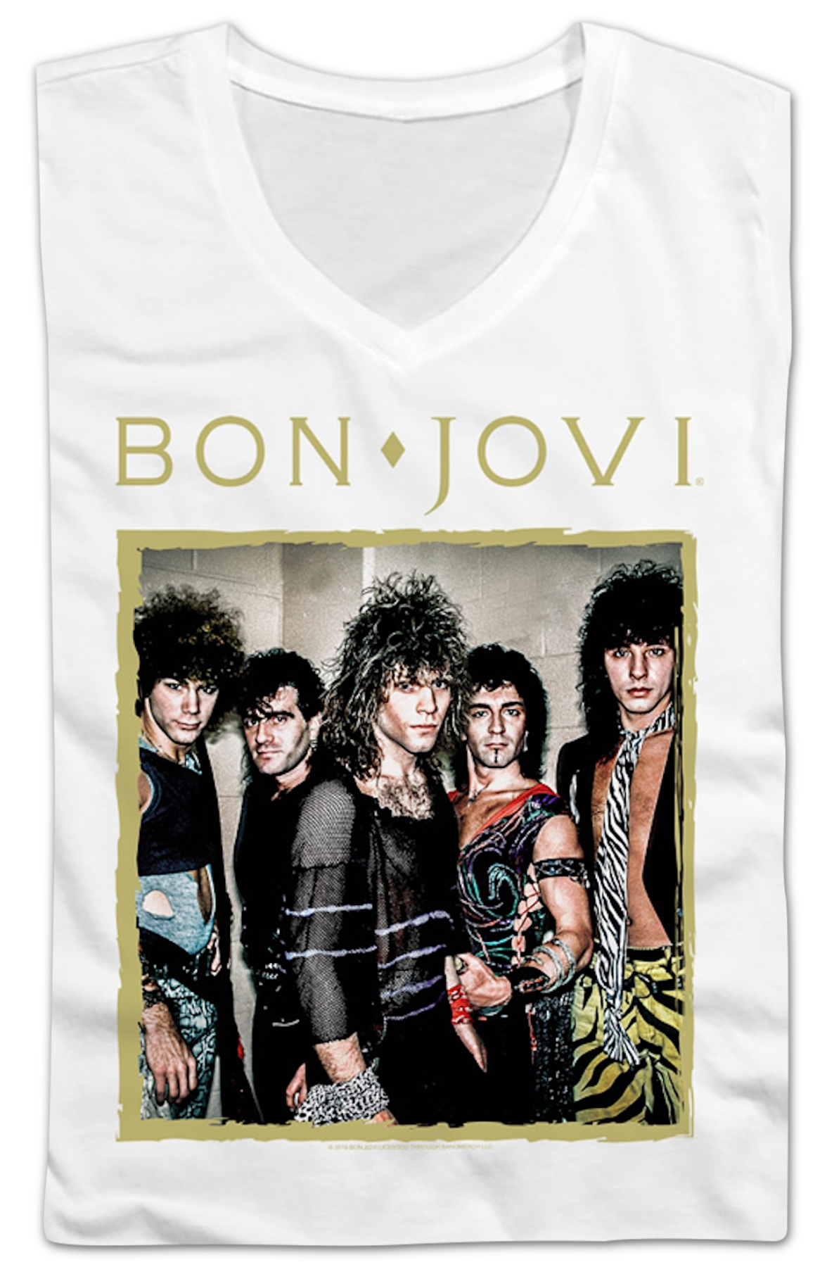 Ladies Band Photo Bon Jovi V-Neck Shirt Hoodie, Sweatshirt | CiraTrend.com (Image 2)