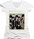Ladies Band Photo Bon Jovi V-Neck Shirt Hoodie, Sweatshirt | CiraTrend.com (Image 1)