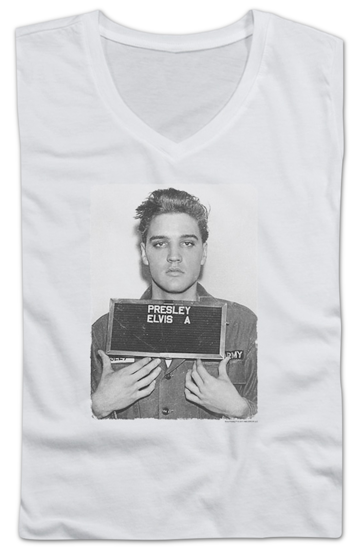 Ladies Discharge Photo Elvis Presley V-Neck Shirt Hoodie, Sweatshirt | CiraTrend.com (Image 2)