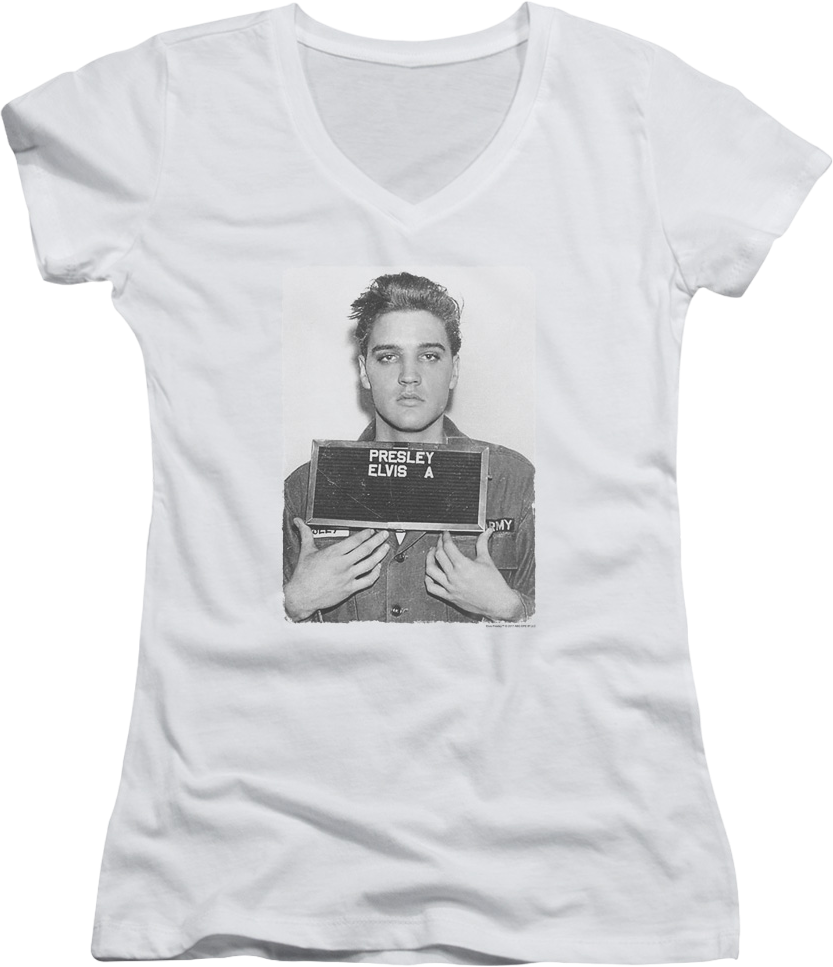 Ladies Discharge Photo Elvis Presley V-Neck Shirt Hoodie, Sweatshirt | CiraTrend.com (Image 1)