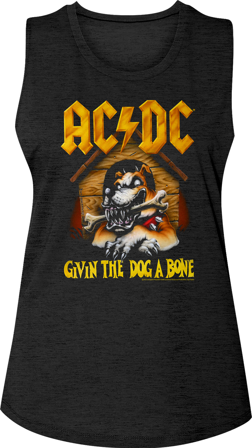 Ladies Givin The Dog A Bone ACDC Sleeveless Shirt Hoodie, Sweatshirt | CiraTrend.com (Image 1)