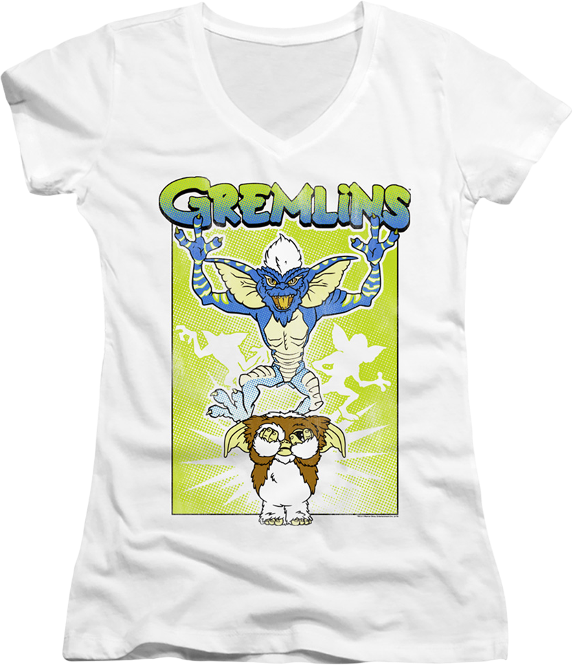 Ladies Gizmo's Nightmare Gremlins V-Neck Shirt Hoodie, Sweatshirt | CiraTrend.com (Image 1)