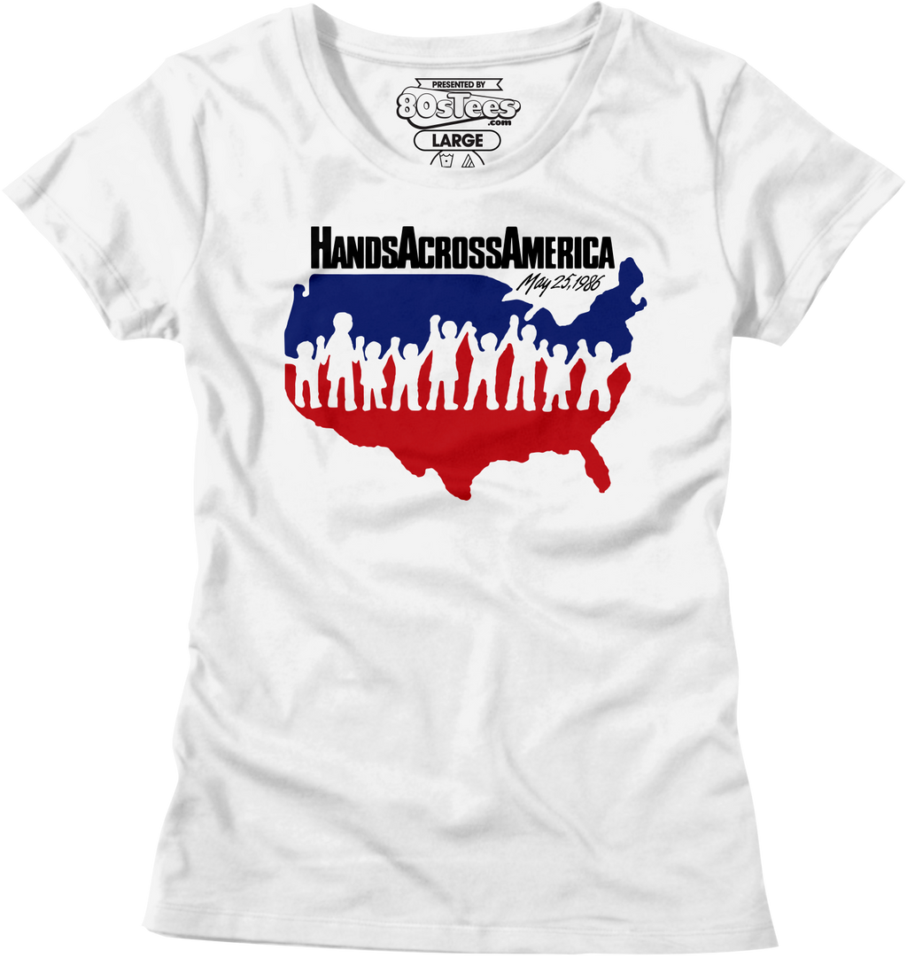 Womens Hands Across America Shirt Hoodie, Sweatshirt | CiraTrend.com (Image 1)