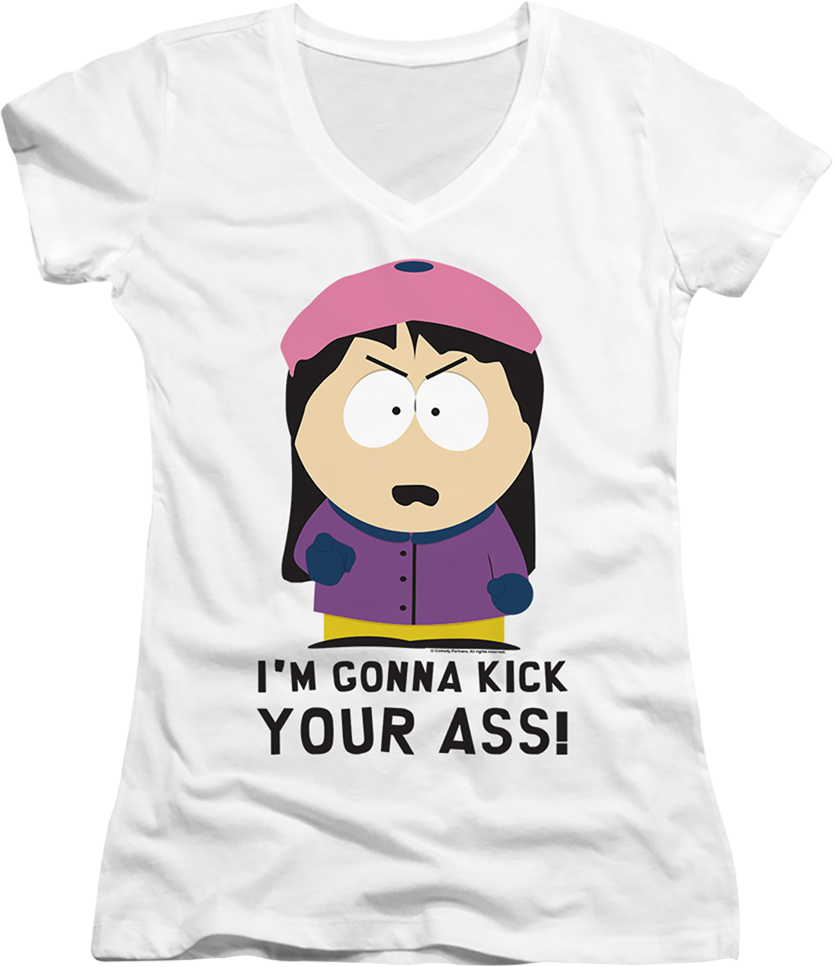 Ladies I'm Gonna Kick Your Ass South Park V-Neck Shirt Hoodie, Sweatshirt | CiraTrend.com (Image 1)