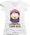Ladies I'm Gonna Kick Your Ass South Park V-Neck Shirt Hoodie, Sweatshirt | CiraTrend.com (Image 1)