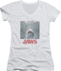 Ladies Movie Poster Jaws V-Neck Shirt Hoodie, Sweatshirt | CiraTrend.com (Image 1)