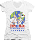 Ladies Pinky And The Brain Take Over The World Animaniacs V-Neck Shirt Hoodie, Sweatshirt | CiraTrend.com (Image 1)