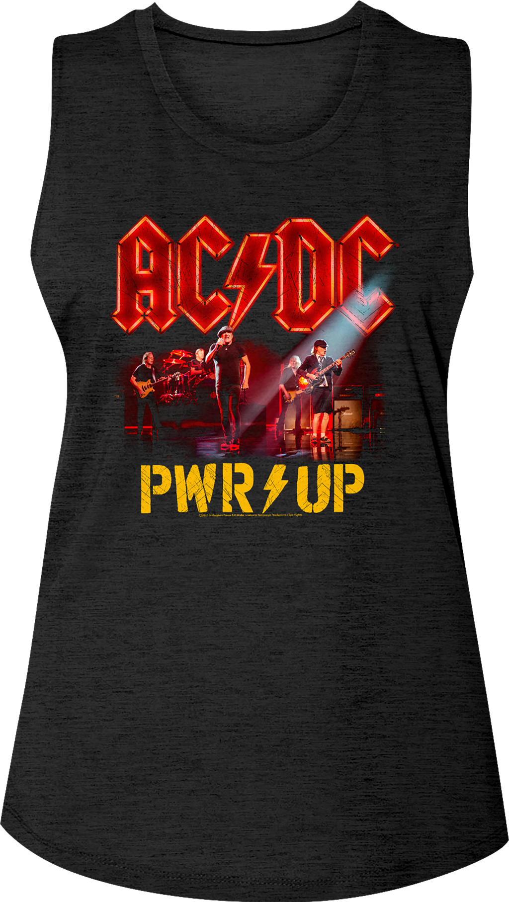Ladies PWR UP Band Photo ACDC Sleeveless Shirt Hoodie, Sweatshirt | CiraTrend.com (Image 1)