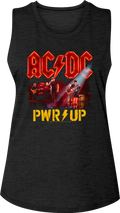 Ladies PWR UP Band Photo ACDC Sleeveless Shirt Hoodie, Sweatshirt | CiraTrend.com (Image 1)