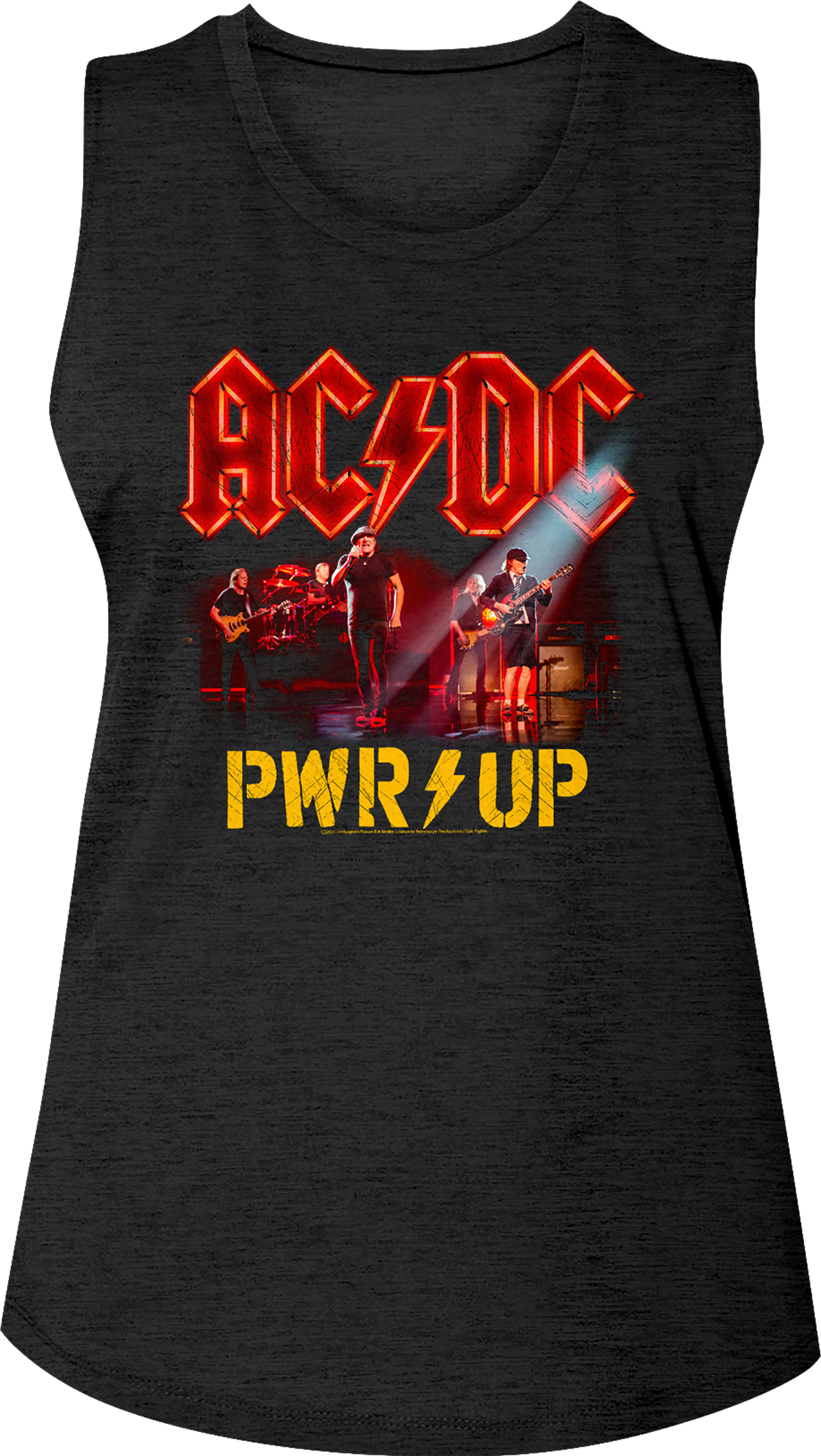 Ladies PWR UP Band Photo ACDC Sleeveless Shirt Hoodie, Sweatshirt | CiraTrend.com (Image 1)