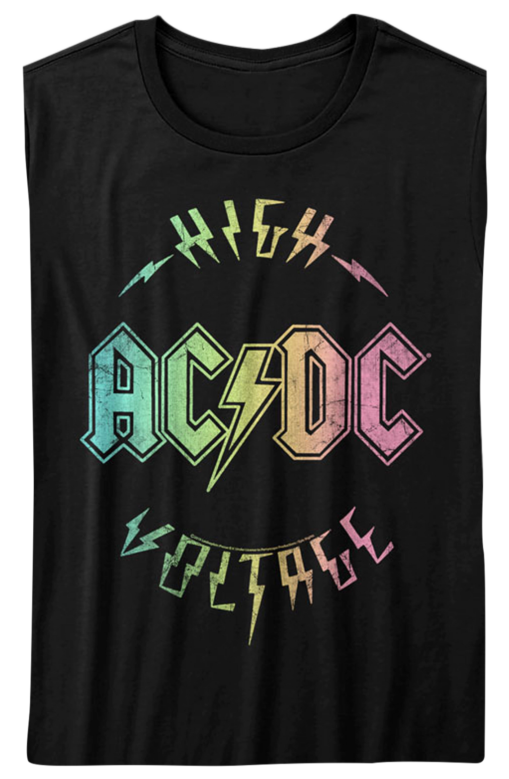 Womens Rainbow High Voltage ACDC Shirt Hoodie, Sweatshirt | CiraTrend.com (Image 2)