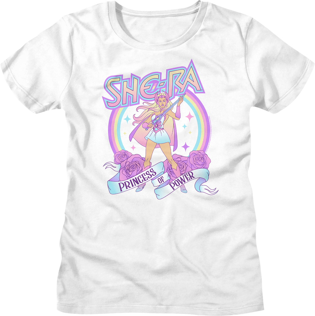 Womens Rainbow She-Ra Masters of the Universe Shirt Hoodie, Sweatshirt | CiraTrend.com (Image 1)