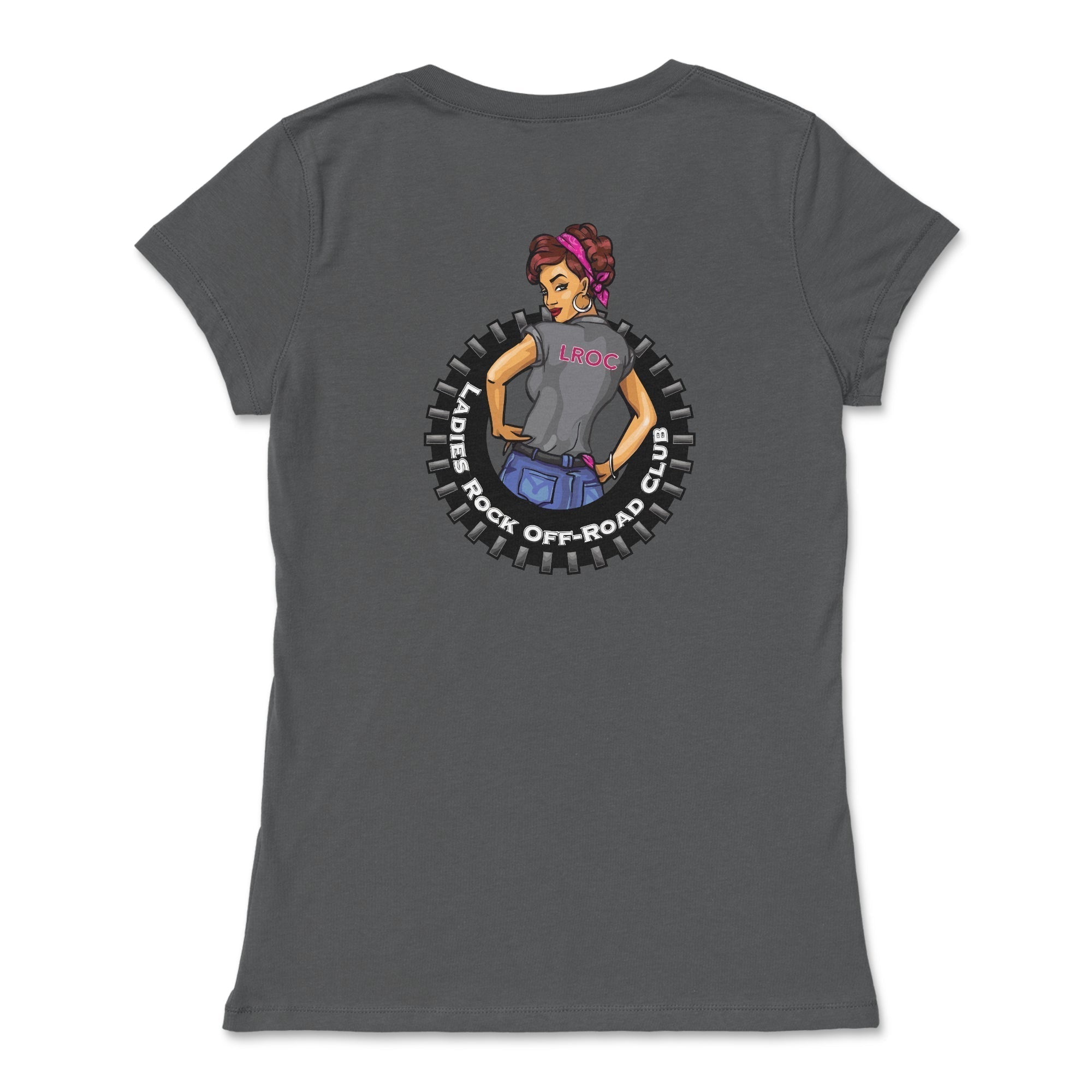 Ladies Rock Off-Road Club Slim Fit V-Neck Tee for Summer Adventures Hoodie, Sweatshirt | CiraTrend.com (Image 2)