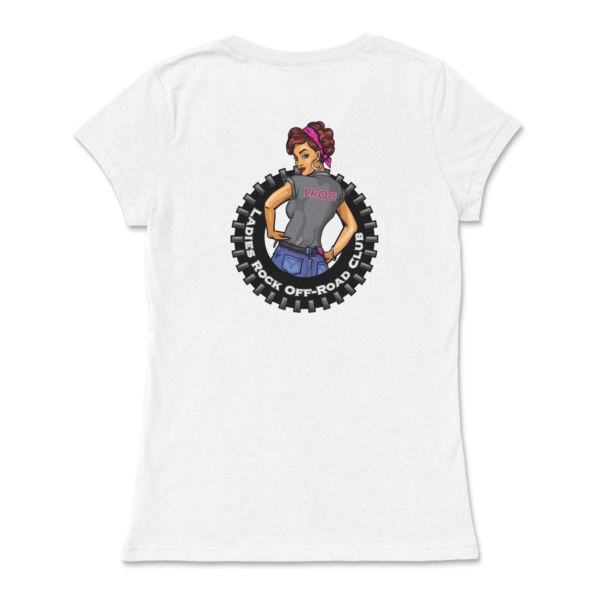 Ladies Rock Off-Road Club Slim Fit V-Neck Tee for Summer Adventures Hoodie, Sweatshirt | CiraTrend.com (Image 1)
