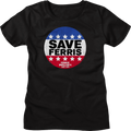 Womens Save Ferris Campaign Button Ferris Bueller's Day Off Shirt Hoodie, Sweatshirt | CiraTrend.com (Image 1)