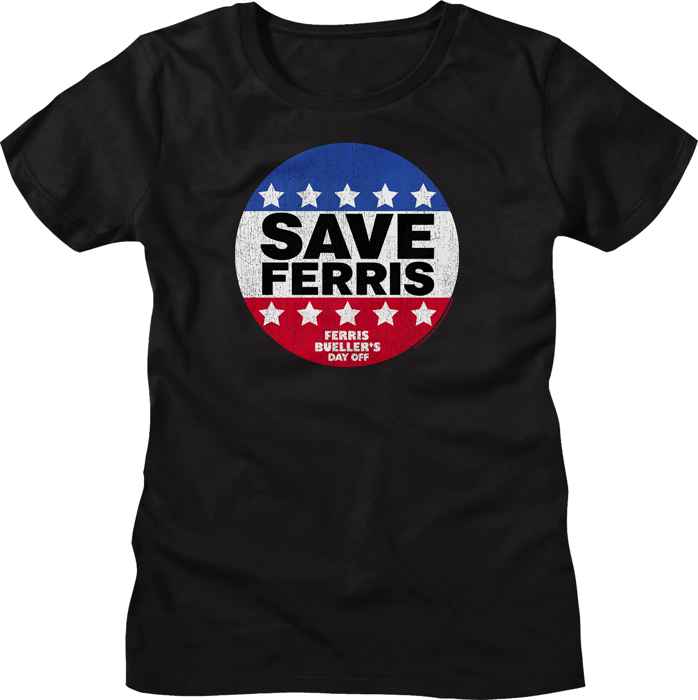 Womens Save Ferris Campaign Button Ferris Bueller's Day Off Shirt Hoodie, Sweatshirt | CiraTrend.com (Image 1)