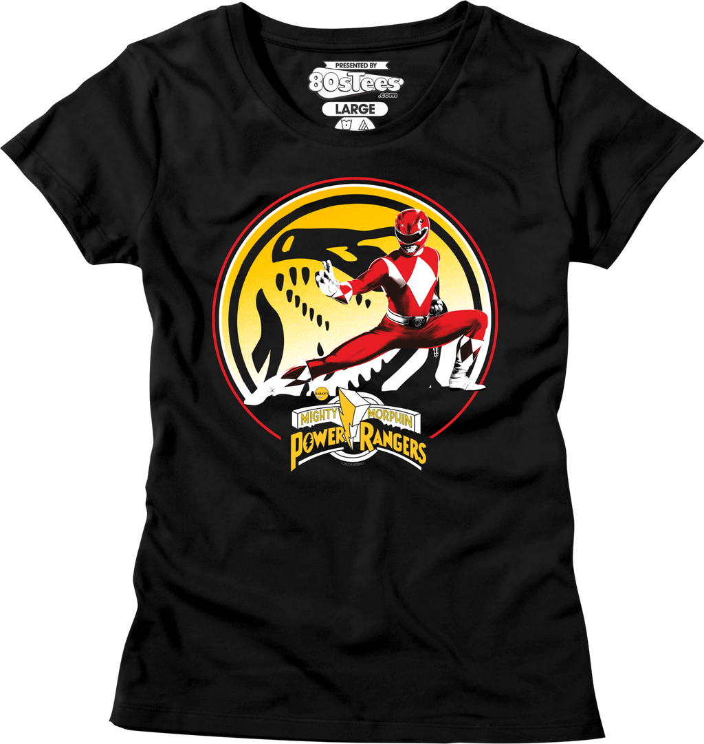 Womens Tyrannosaurus Power Coin Mighty Morphin Power Rangers Shirt Hoodie, Sweatshirt | CiraTrend.com (Image 1)