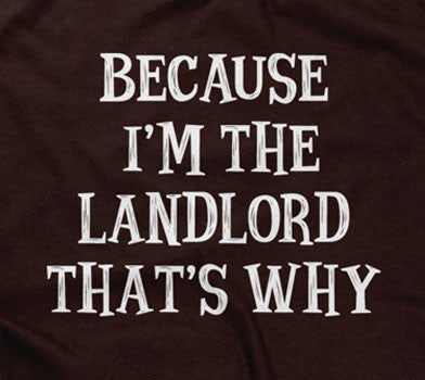 Because I'm The Landlord That's Why Hoodie T-Shirts, Sweatshirt | CiraTrend.com (Image 2)